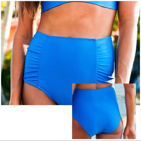 NWT aerie Bikini BOTTOMS brilliant & blue vibe -solid floral or striped S M L XL - Picture 12 of 16